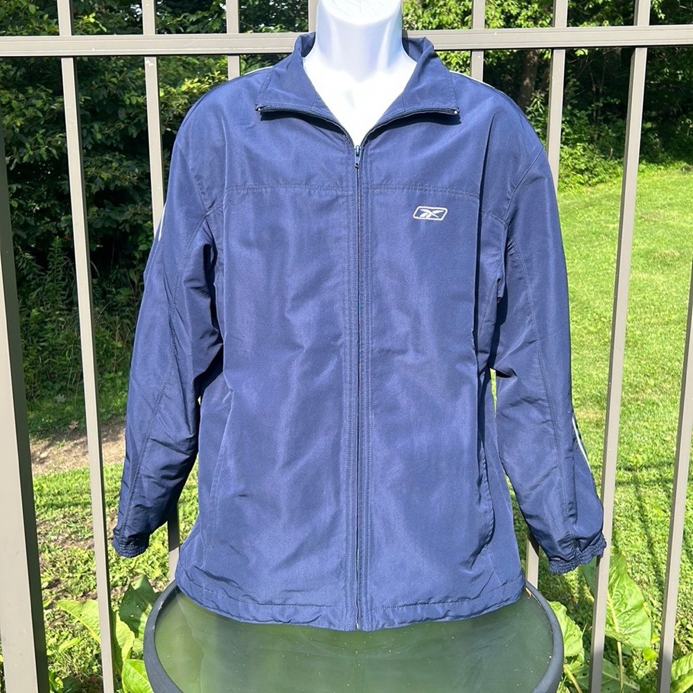Vintage Men’s Reebok Blue Windbreaker Athletic Jacket Size Medium